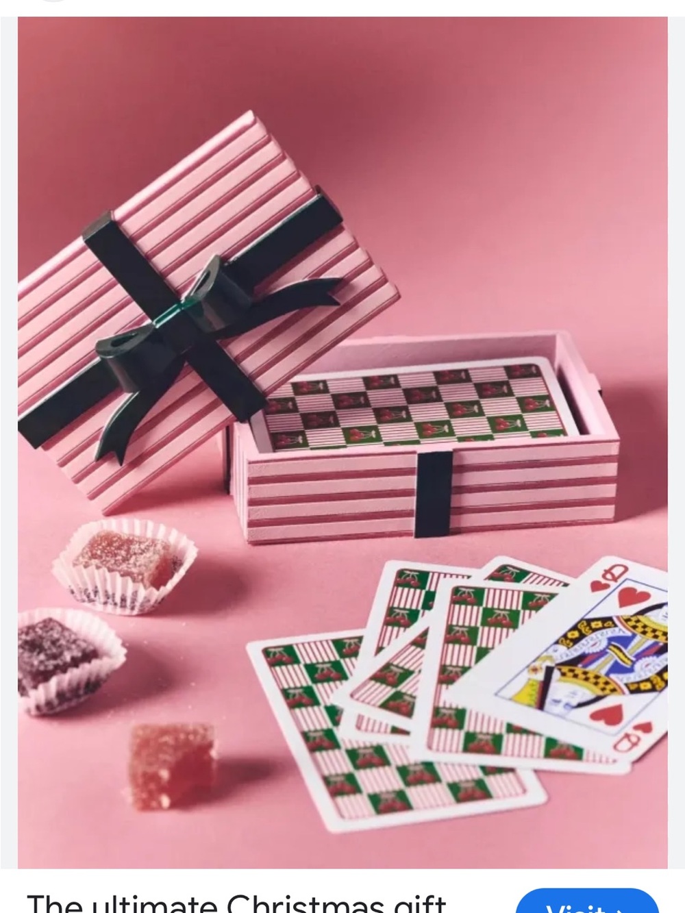 Pink Decorative Playing Card Set with Gift Box